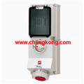 曼奈柯斯 IP67-帶開關，帶機械聯鎖，帶DIN安裝導軌壁裝式插座 5630A