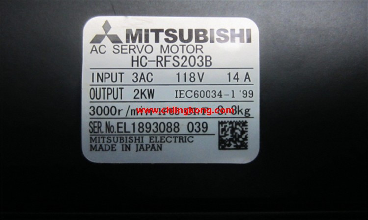 三菱低慣量中功率電機(jī)HC-RFS203B